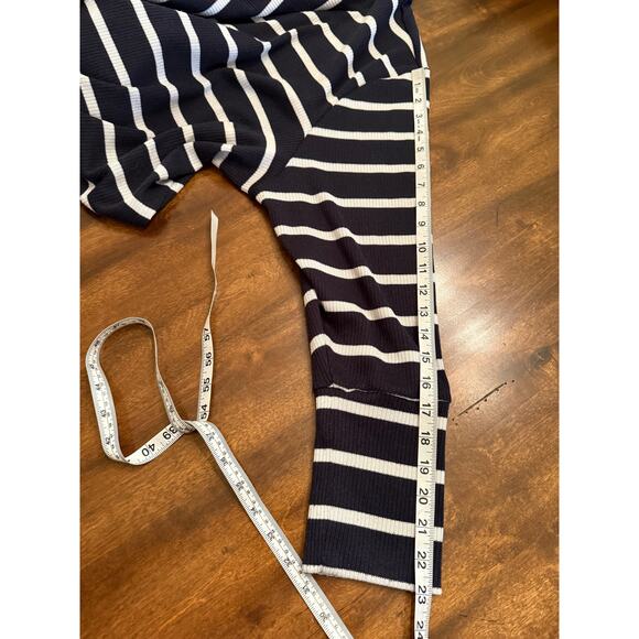 Lane Bryant Women's Dark Navy White Stripe Open Front Cardigan Size 22/24 - Picture 7 of 8